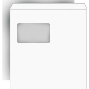 Versandtaschen DIN C4, weiß, mit Fenster, SK, 90g/qm