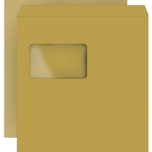 Versandtaschen DIN C4, natron/braun, mit Fenster, HK, 110g/qm