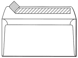 DIN LANG, weiss, ohne Fenster, HK, 80g/qm